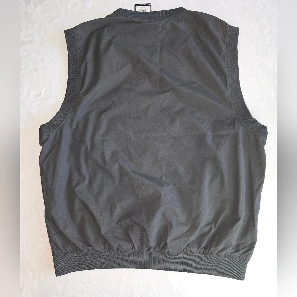 NWT Oxford Golf Windbreaker Vest, Mens Large, Charcoal Grey